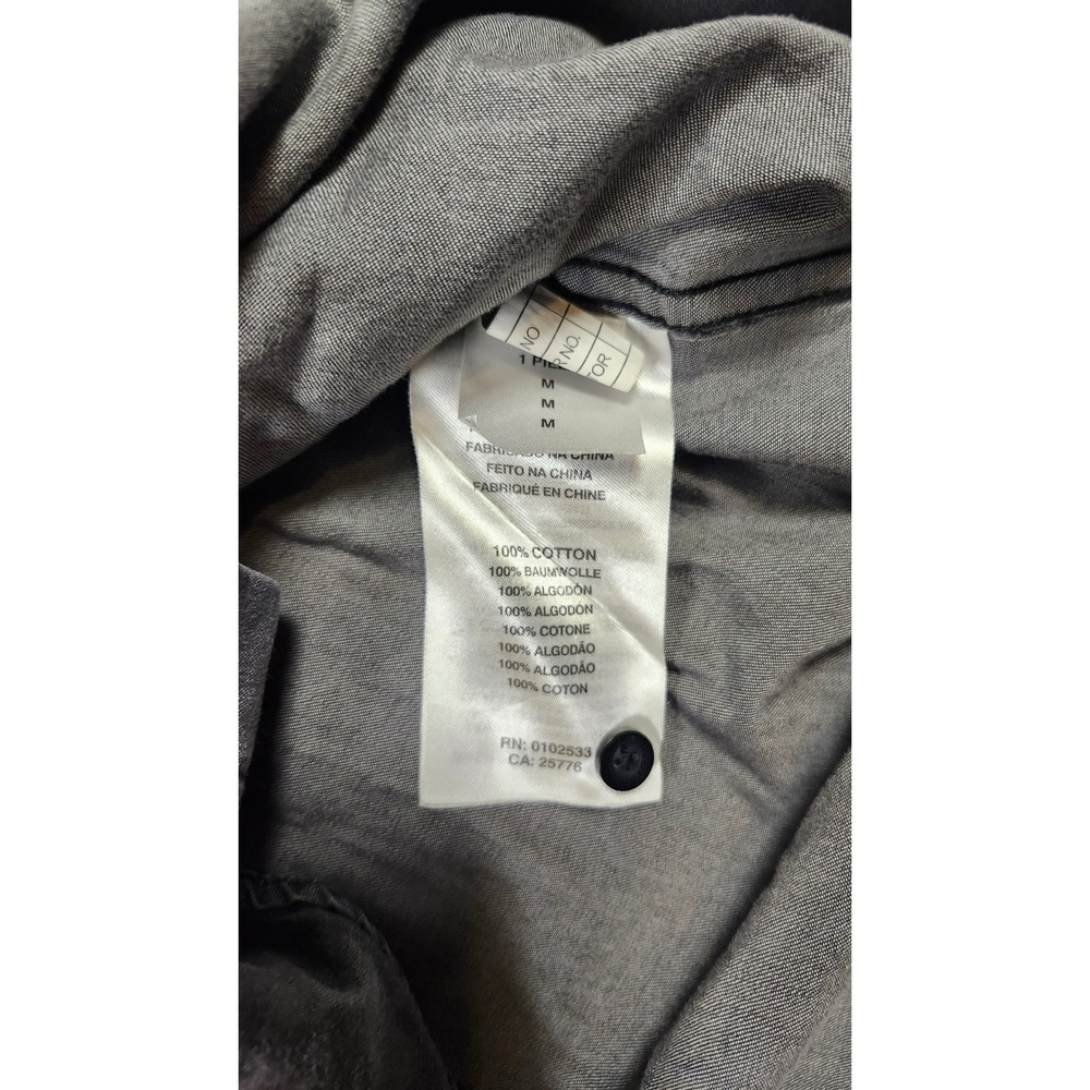 Indian Motorcycle Mens Gray Acid Wash Denim Button Down Shirt Large Graphic M - Picture 7 of 11